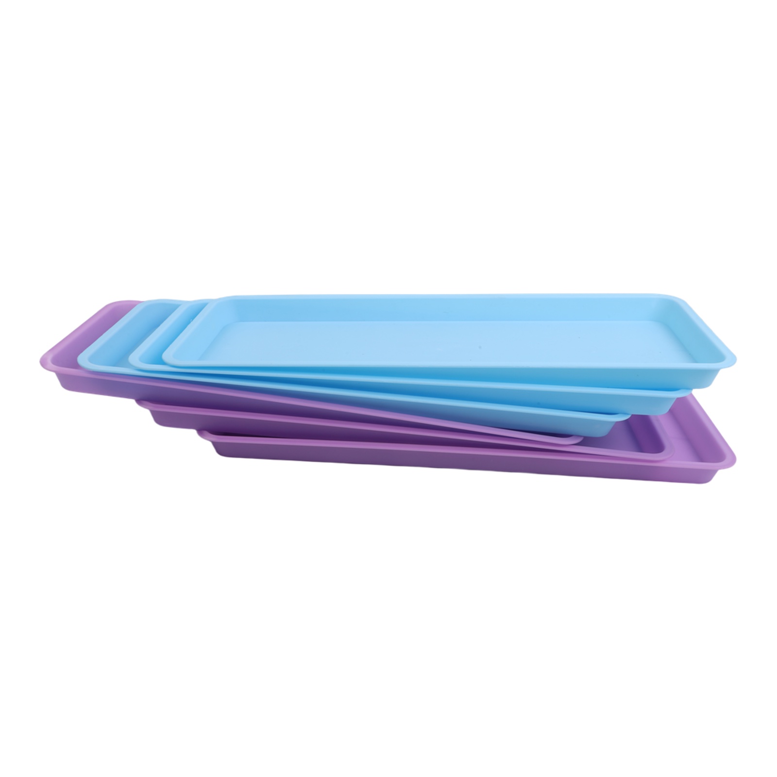 Drip Tray Saucer - 6개입 직사각형 플라스틱 화분 받침대 -