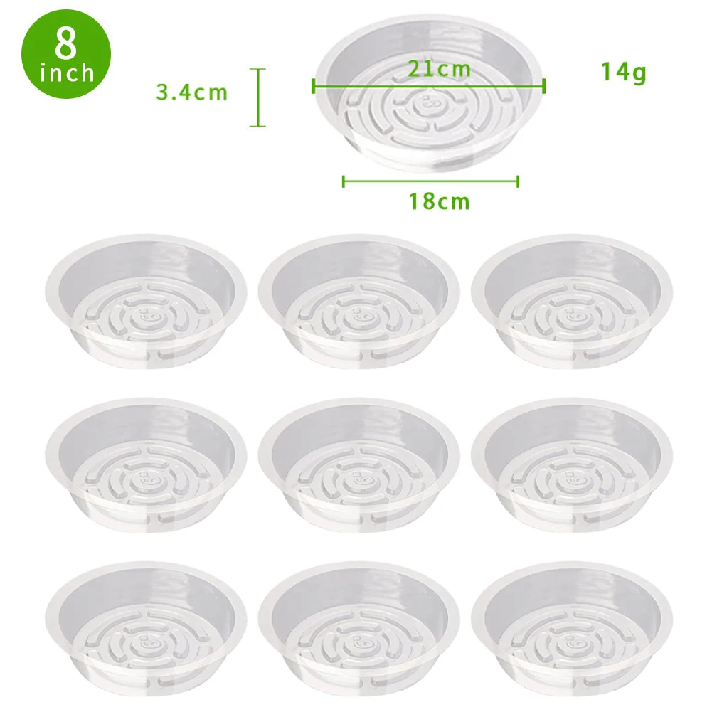 10/24pcs 플라스틱 식물 접시 6/8/10/12  - Drip Tray Saucer 리뷰 및 가격