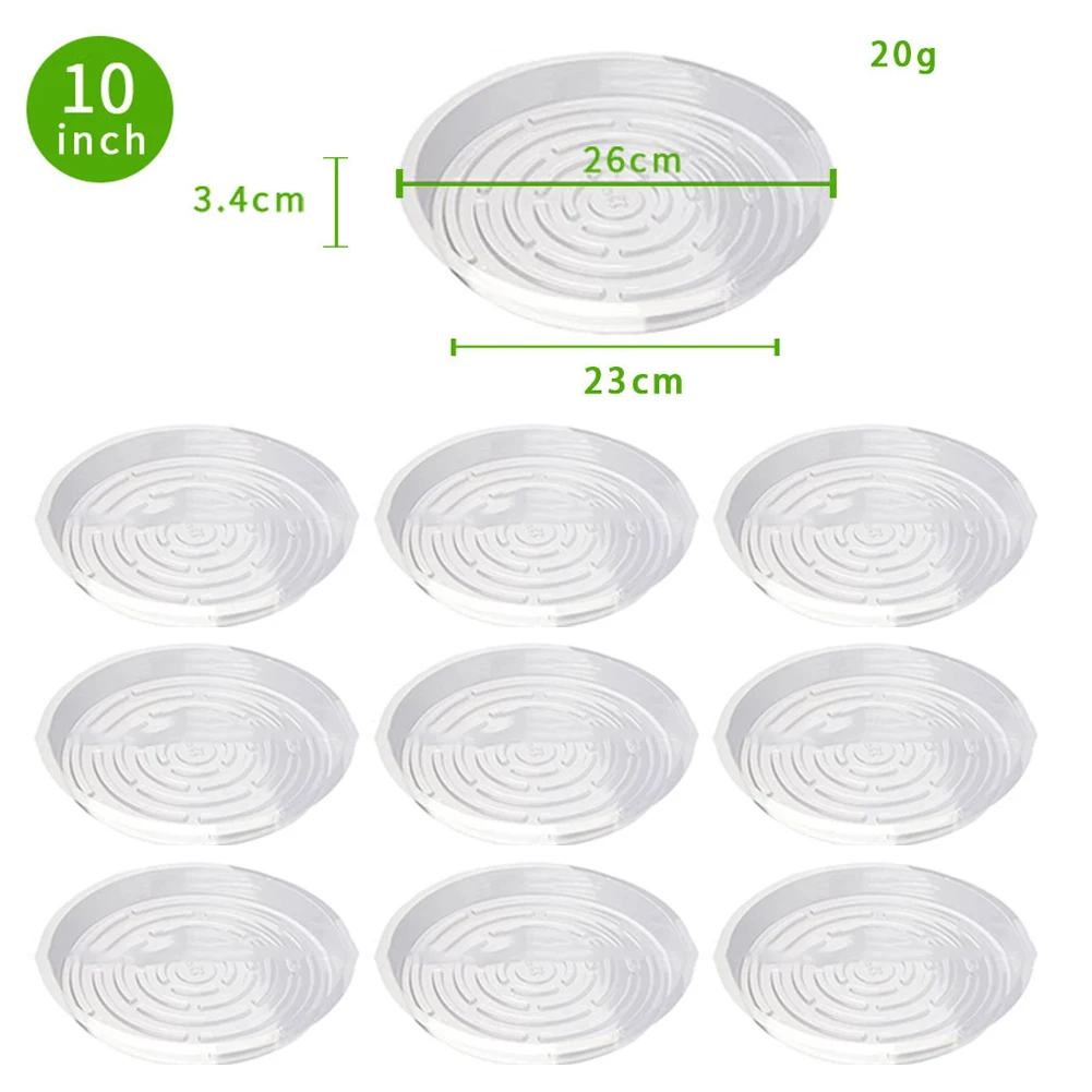 10/24pcs 플라스틱 식물 접시 6/8/10/12  - Drip Tray Saucer 리뷰 및 가격